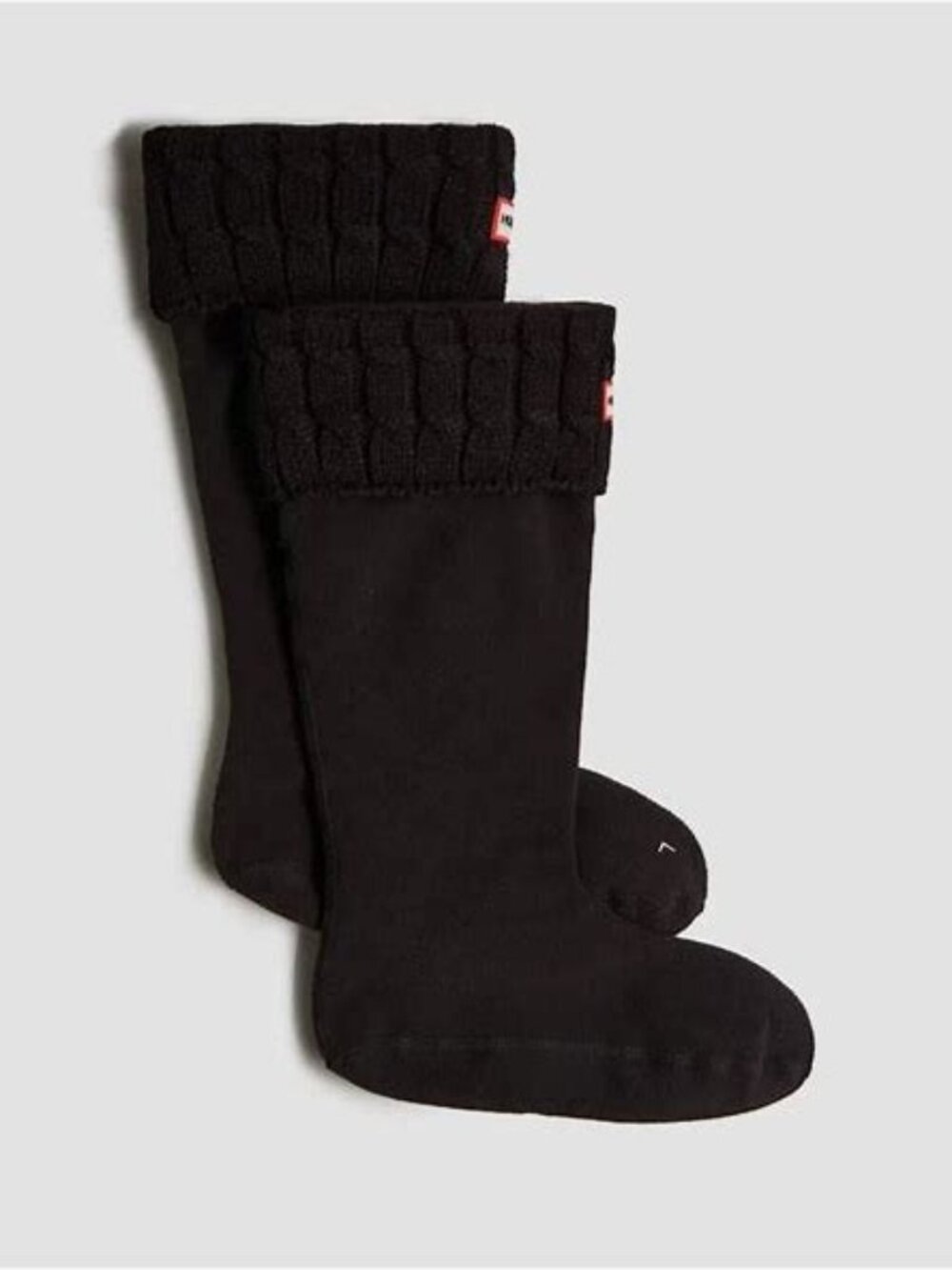 Hunter Boot Socks-Black Cable Knit
